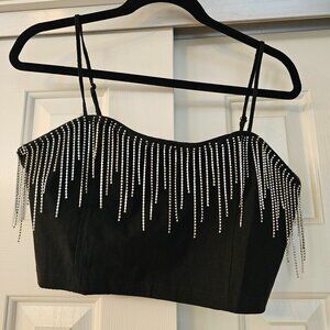 Rhinestone Crop Top
